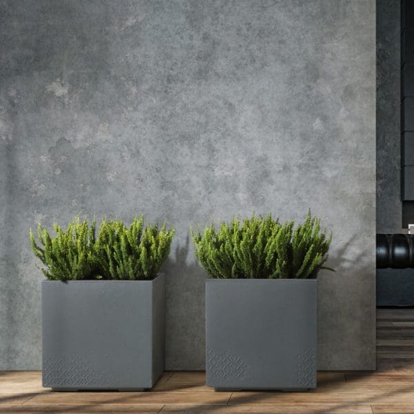 GĖLIŲ LOVELIS KARO ECO RECYCLED PILKAS - BETONAS, 40X40X37 Vilnius