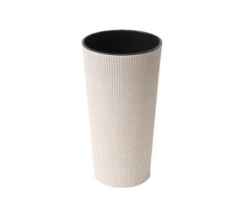 Vazonas Lilia eco wood jumper baltas, Ø25 H47