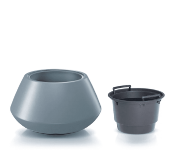 Vazonas HEOS pilkas, D 582 mm, H 300 mm, 18l
