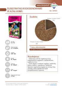 Durpių substratas rododendrams, hortenzijoms ir azalijoms, 50l Trakai Vilnius Lietuva Dekoskalda