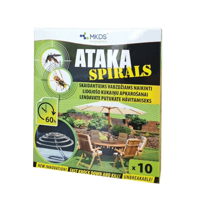 ATAKA SPIRALS INSEKTICIDAS NUO UODŲ, 10 VNT Vilnius Trakai Lietuva Dekoskalda