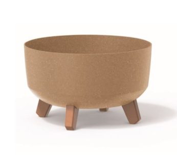Vazonas Gracia low eco wood rudas D 285 mm H 177 mm