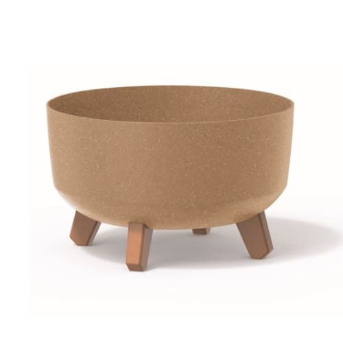 Vazonas Gracia low eco wood rudas D 285 mm H 177 mm