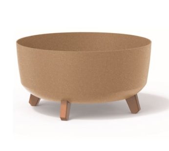 Vazonas Gracia low eco wood rudas D 380 mm H 195 mm