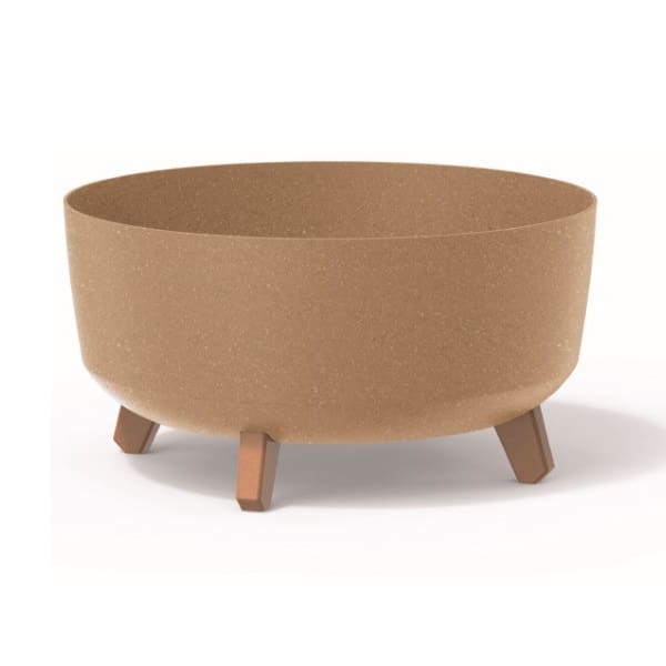 Vazonas Gracia low eco wood rudas D 380 mm H 195 mm