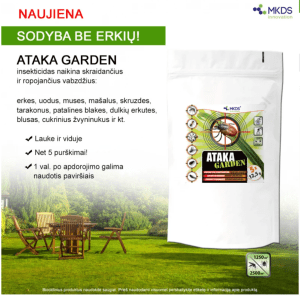 Ataka GARDEN insekticidas erkėms, uodams naikinti